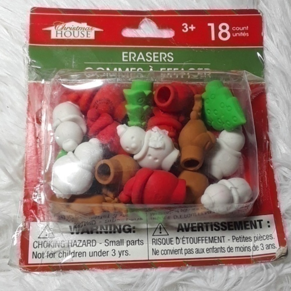 🛍Christmas Mix Themed Erasers-18 Count
